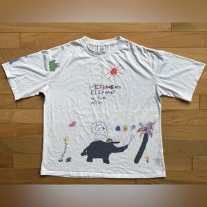 Vetements “Elephant in the Room” Tee 2021 White Demna Gvasalia Rare‎ Designer XL